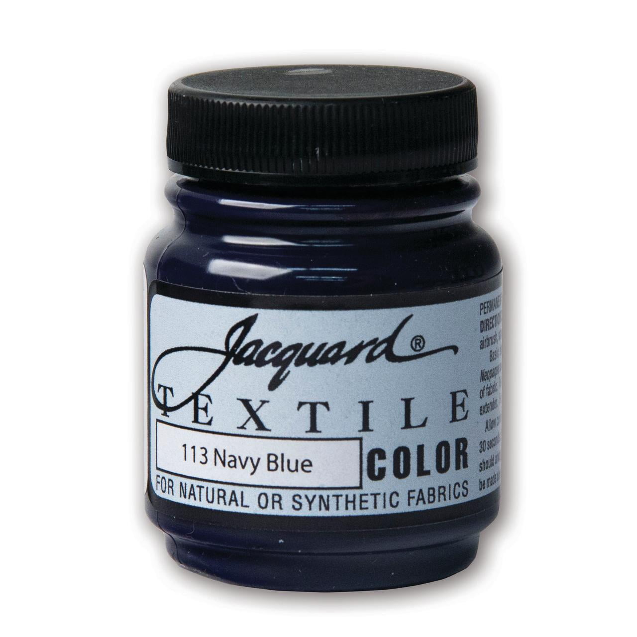 Jacquard Fabric Paint for Clothes - 8 Oz Textile Color - Navy Blue - Leaves  Fabric Soft - Permanent and Colorfast - Professional Quality Paints Made
