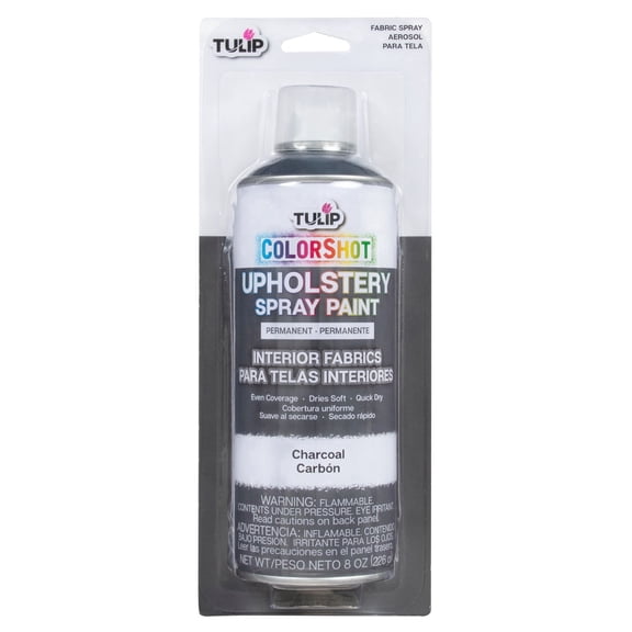 Tulip ColorShot Interior Upholstery Spray, Charcoal - Indoor Fabric Spray Paint for Furniture & Home Décor