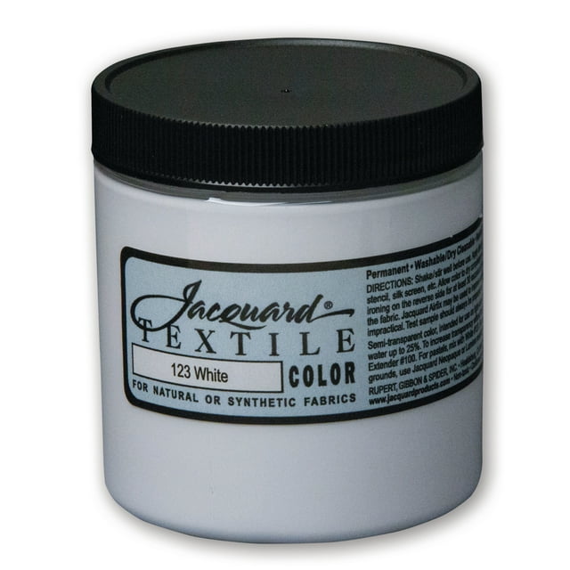 Jacquard Textile Color, 8 oz jar, White Fabric Paint