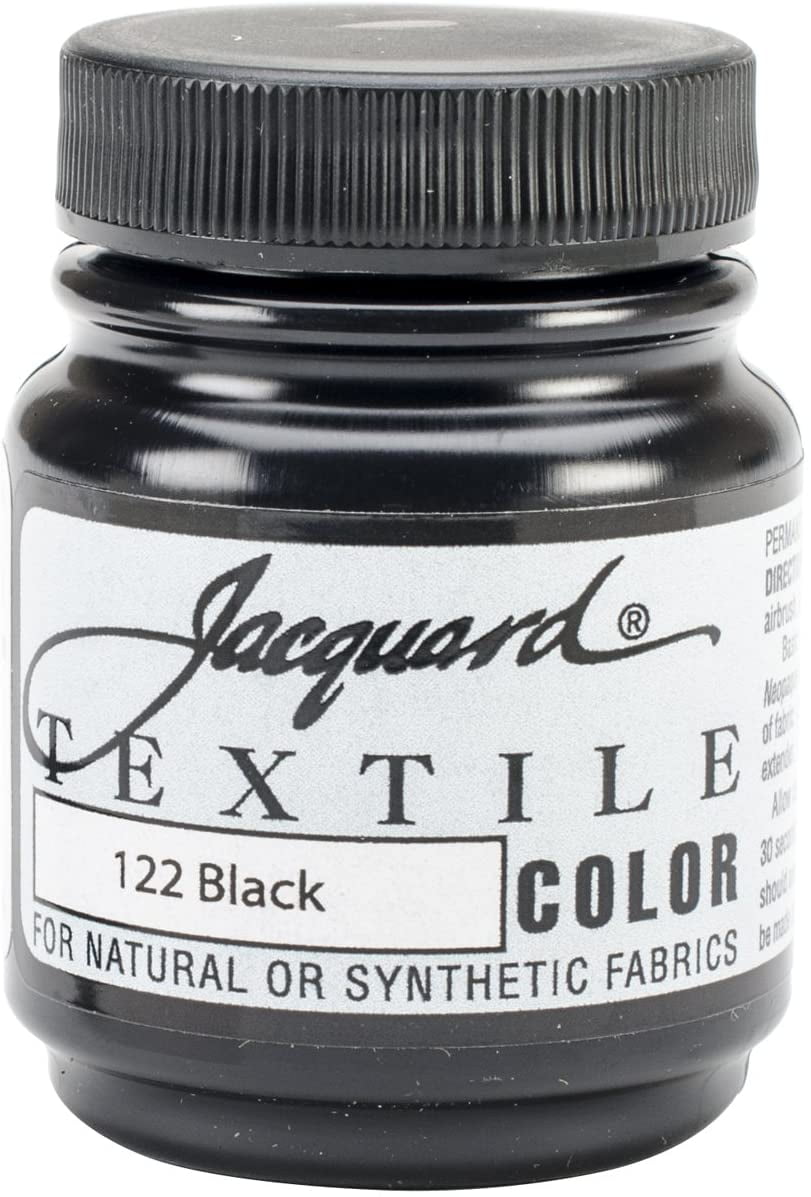 Jacquard Textile Color Fabric Paint, 122 Black, 2.25 Oz.