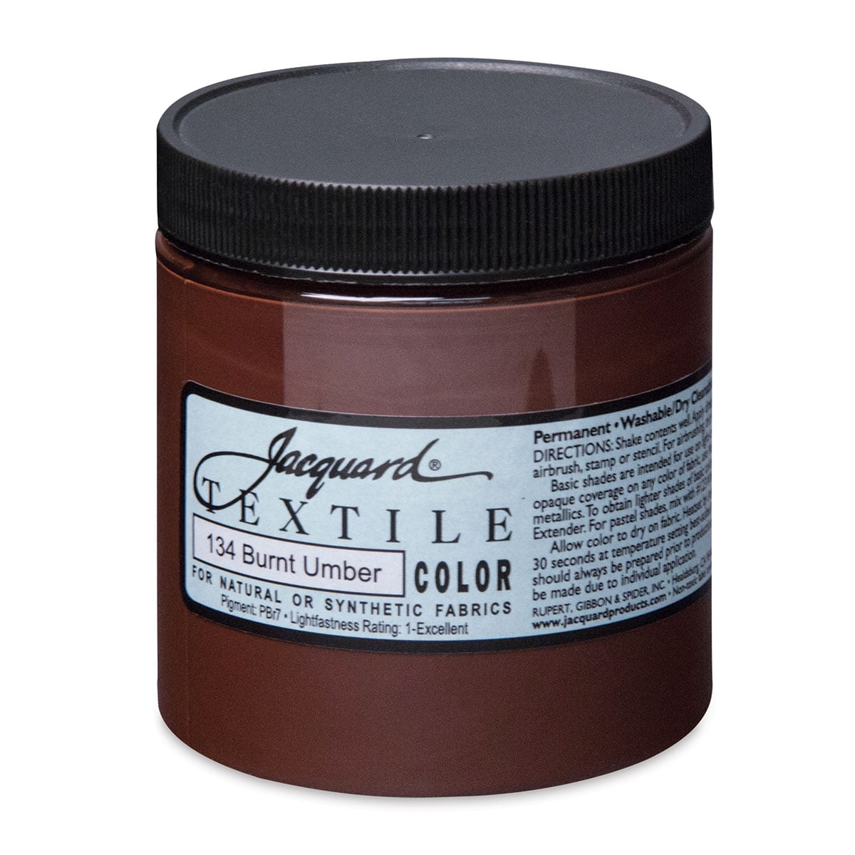 Jacquard Textile Color Fabric Paint 8ozBurnt Umber