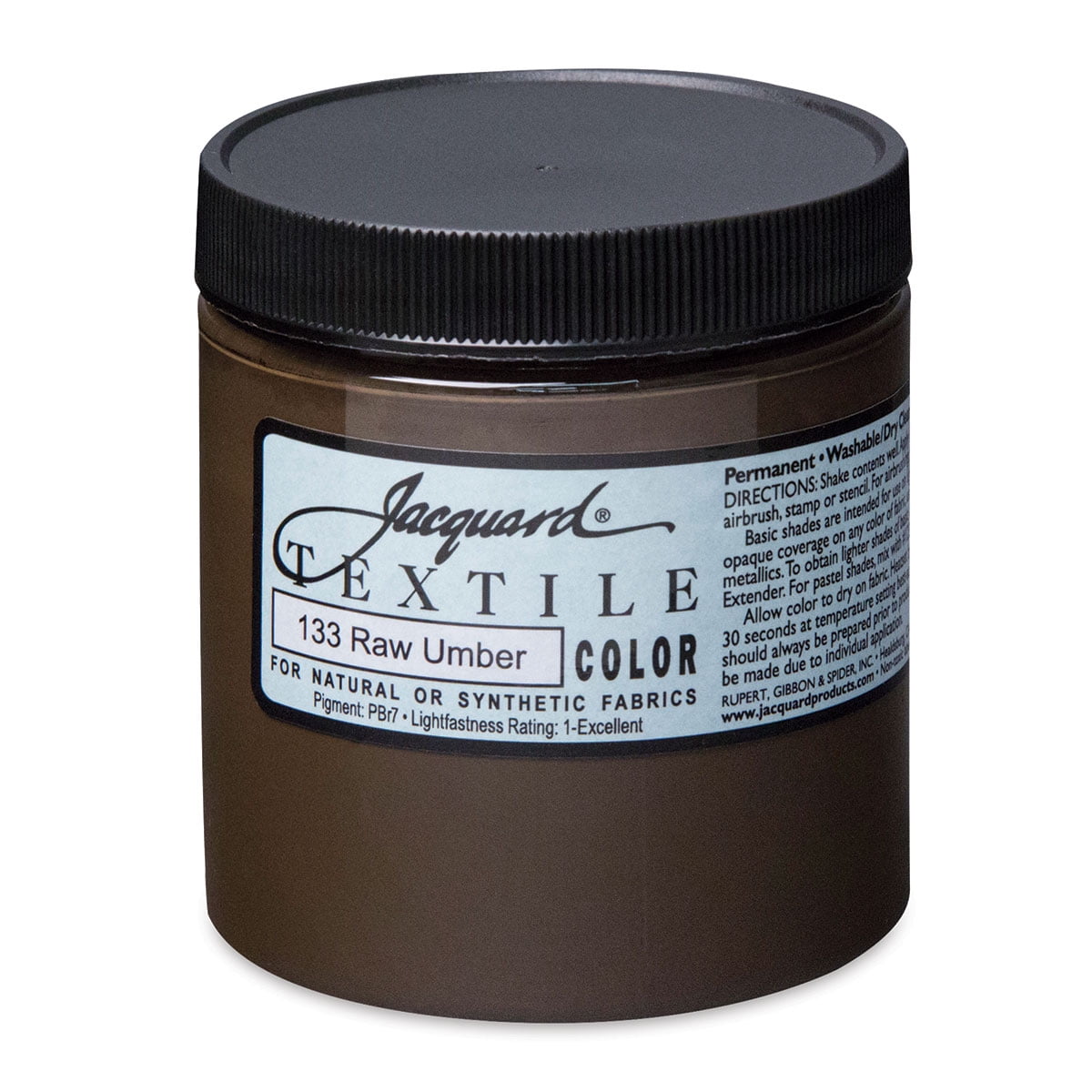 Jacquard Textile Color Fabric Paint 8ozRaw Umber