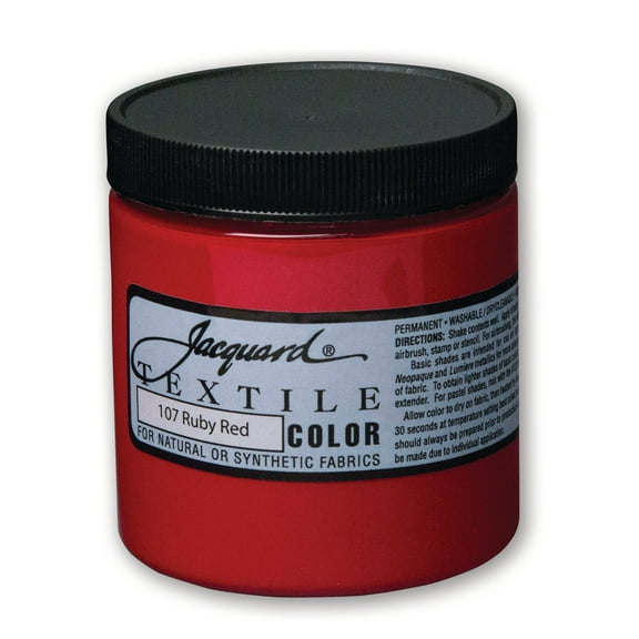 Jacquard Textile Color - Fabric Paint - (8 oz) - Ruby Red