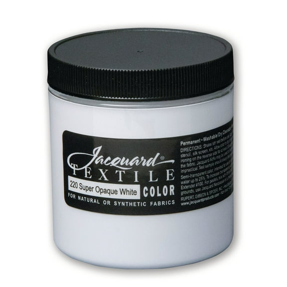 Jacquard Textile Color - Fabric Paint - (8 oz) - Super Opaque White