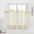 thumbnail image 1 of Jacquard Tier Curtain, Rod Pocket Pompoms Bubble Textured Short Curtain, 1 of 6