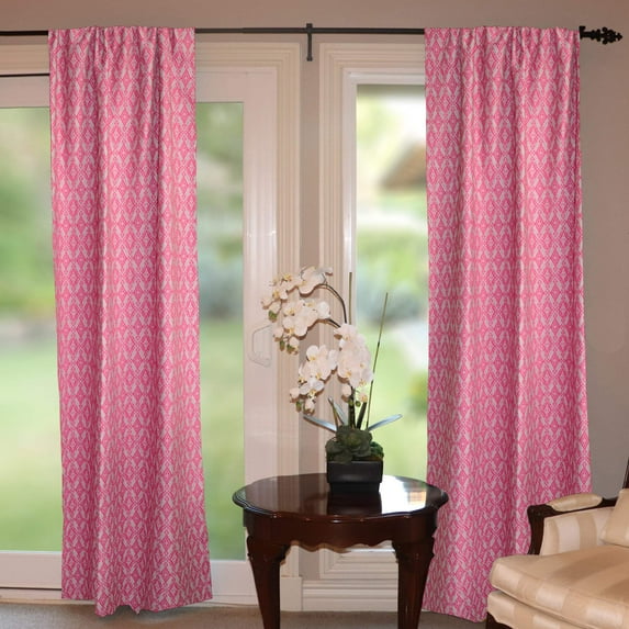 Jacquard Tribal Diamonds Curtain Panel 54 Inch Wide