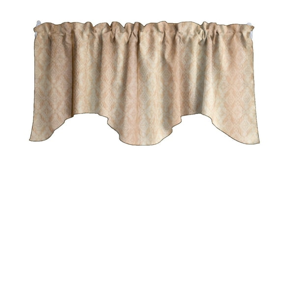 Jacquard Tribal Diamonds Scalloped Window Valance 54" Wide / 20" Tall
