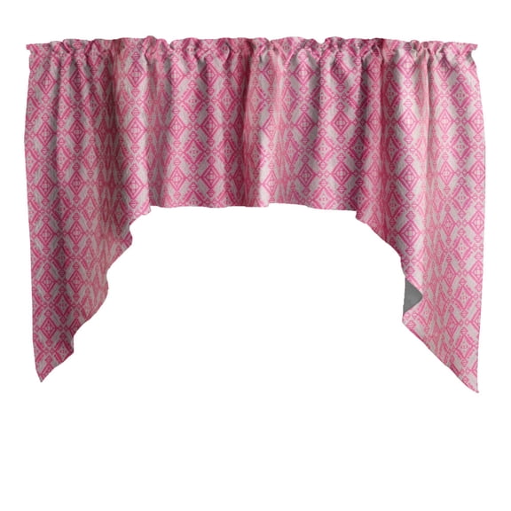 Jacquard Tribal Diamonds Swag Window Valance 54" Wide / 36" Tall