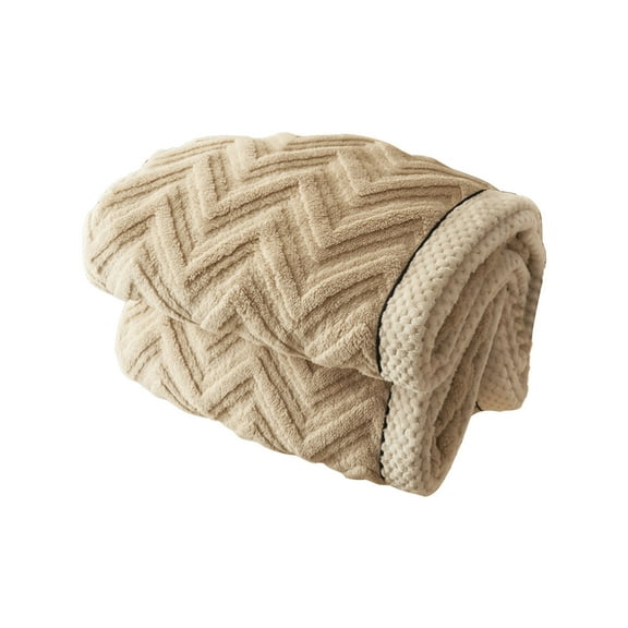 Jacquard Weave Blanket 47x79in Three Layer Thick Quilt Sofa Bed Cover Multi-Season Throw Decorative Bedspread