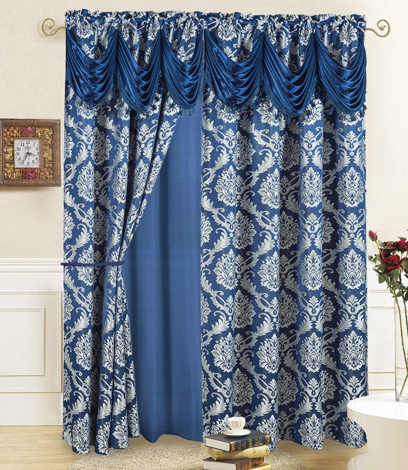 Jacquard Window Curtains For Living Room 2 panel set 54