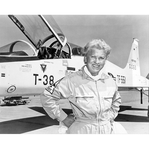 Jacqueline Cochran Harmon Trophy Winner 1962 Style - A - 24x36 Inch Laminated Aviation Poster - Stunning Detail and Bold Colors