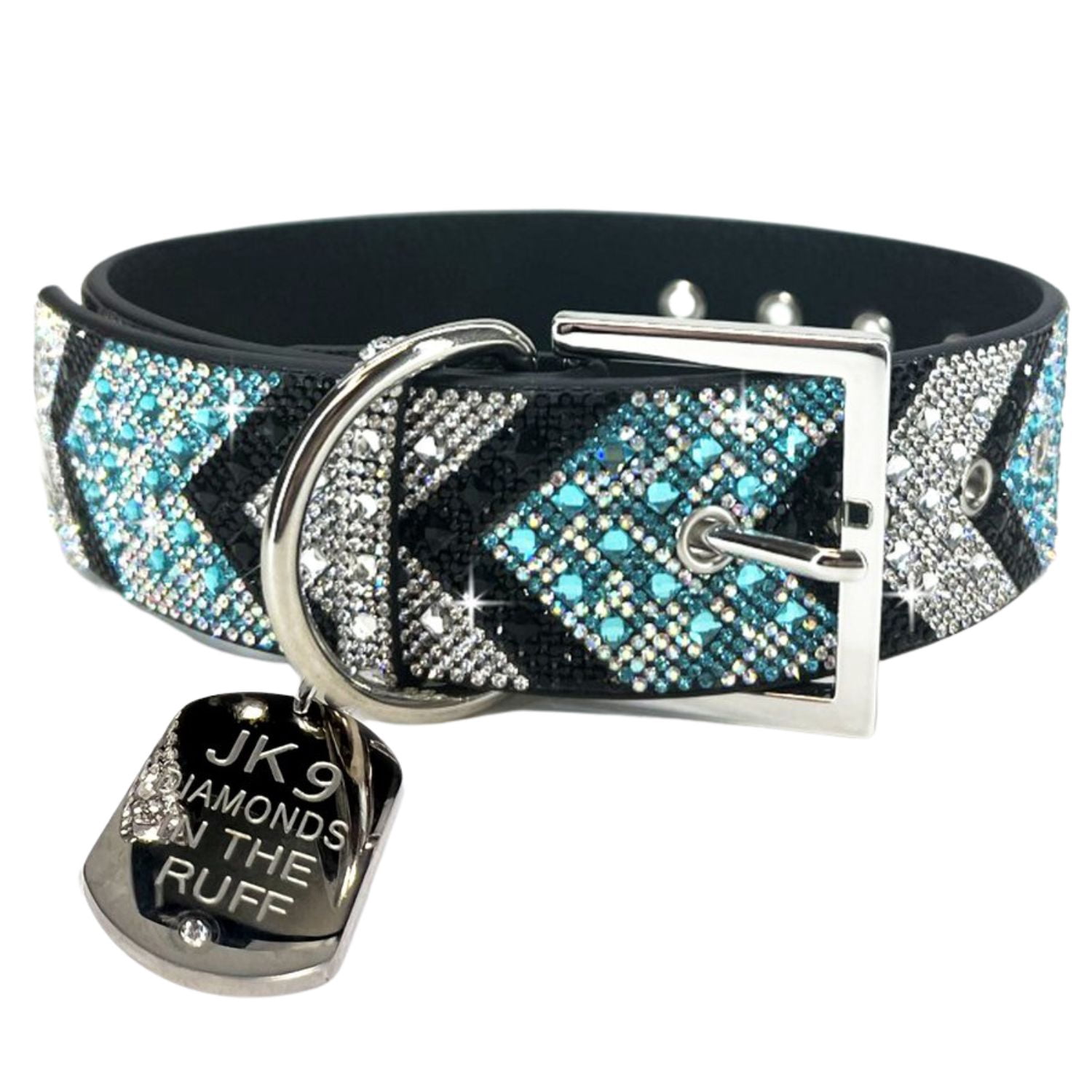 Jacqueline Kent Diamonds in the Ruff Dog Collar, Medium (Turquoise)