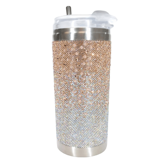 Jacqueline Kent JKT108.CH 20 Ounce Stainless Tumbler, Garden Party Champagne Ombre