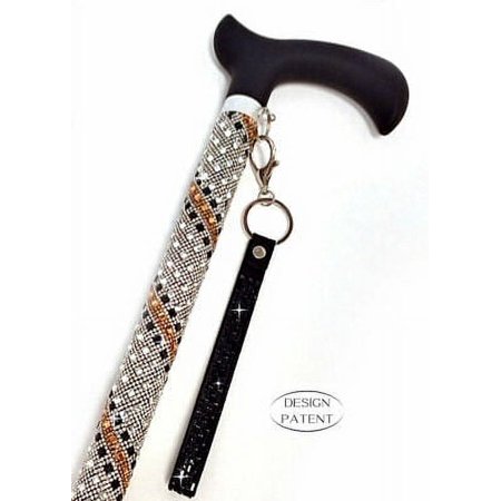 Jacqueline Kent Sugar Cane - Adjustable Cane - Gold Black