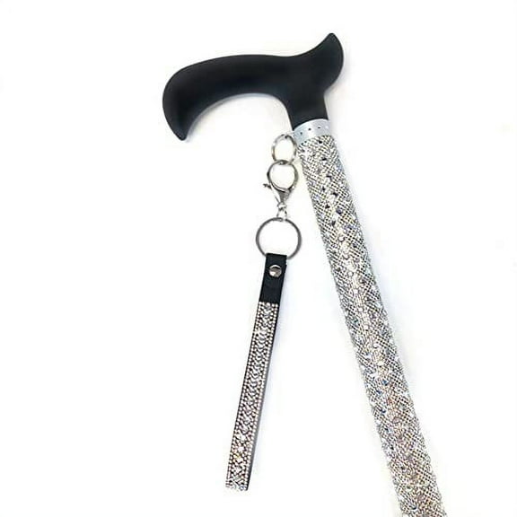 Jacqueline Kent Sugar Cane - Adjustable Cane - White Diamond Silver
