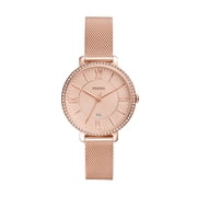 Fossil Womens Jacqueline 36mm Three Hand Date, Rose Gold-Tone Stainless Steel Watch