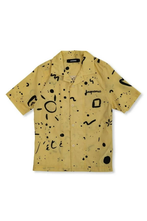 Boys Abstract Print Short-Sleeved Shirt, Size 4Y
