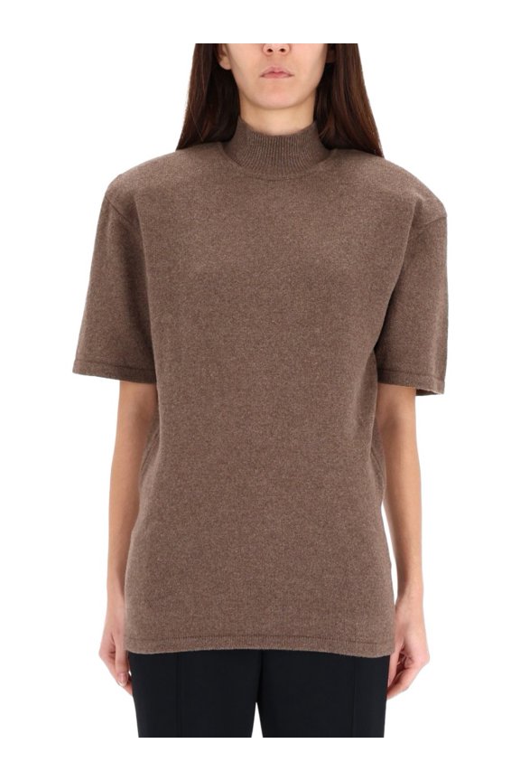 Chestnut Jersey High Neck Sweater (Women's)