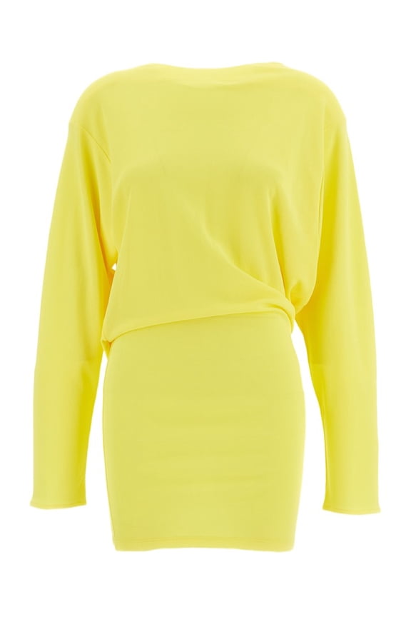 Back Draping Mini Dress With Embroidered Detail (Women's)