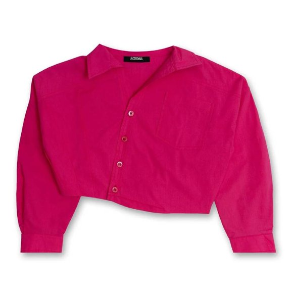 Jacquemus Girls Cropped Asymmetrical Shirt, Size 12Y