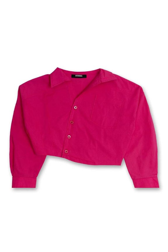 Girls Cropped Asymmetrical Shirt, Size 4Y