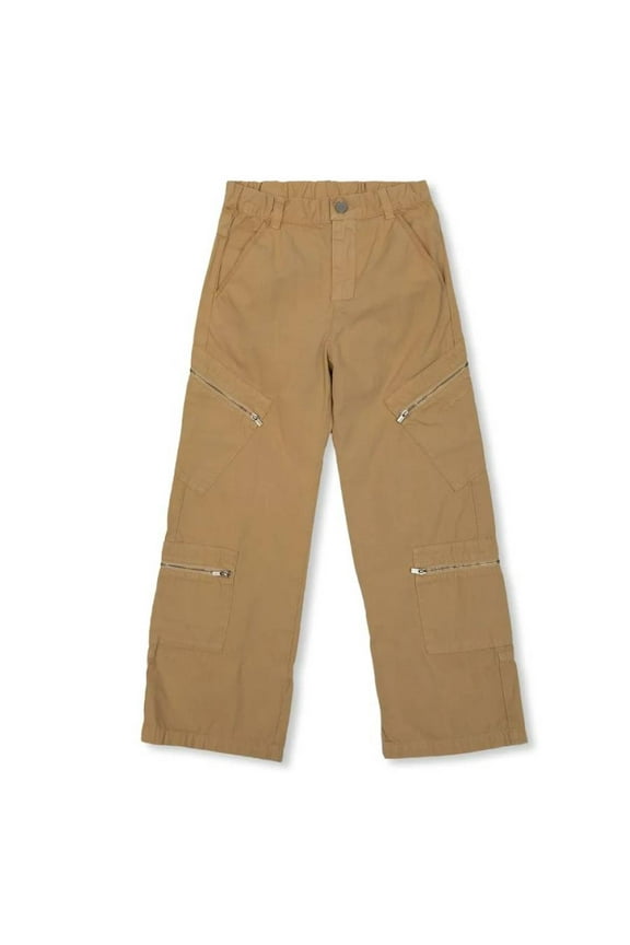 L'Enfant Ripstop Texture Straight Leg Trousers, Size 8Y