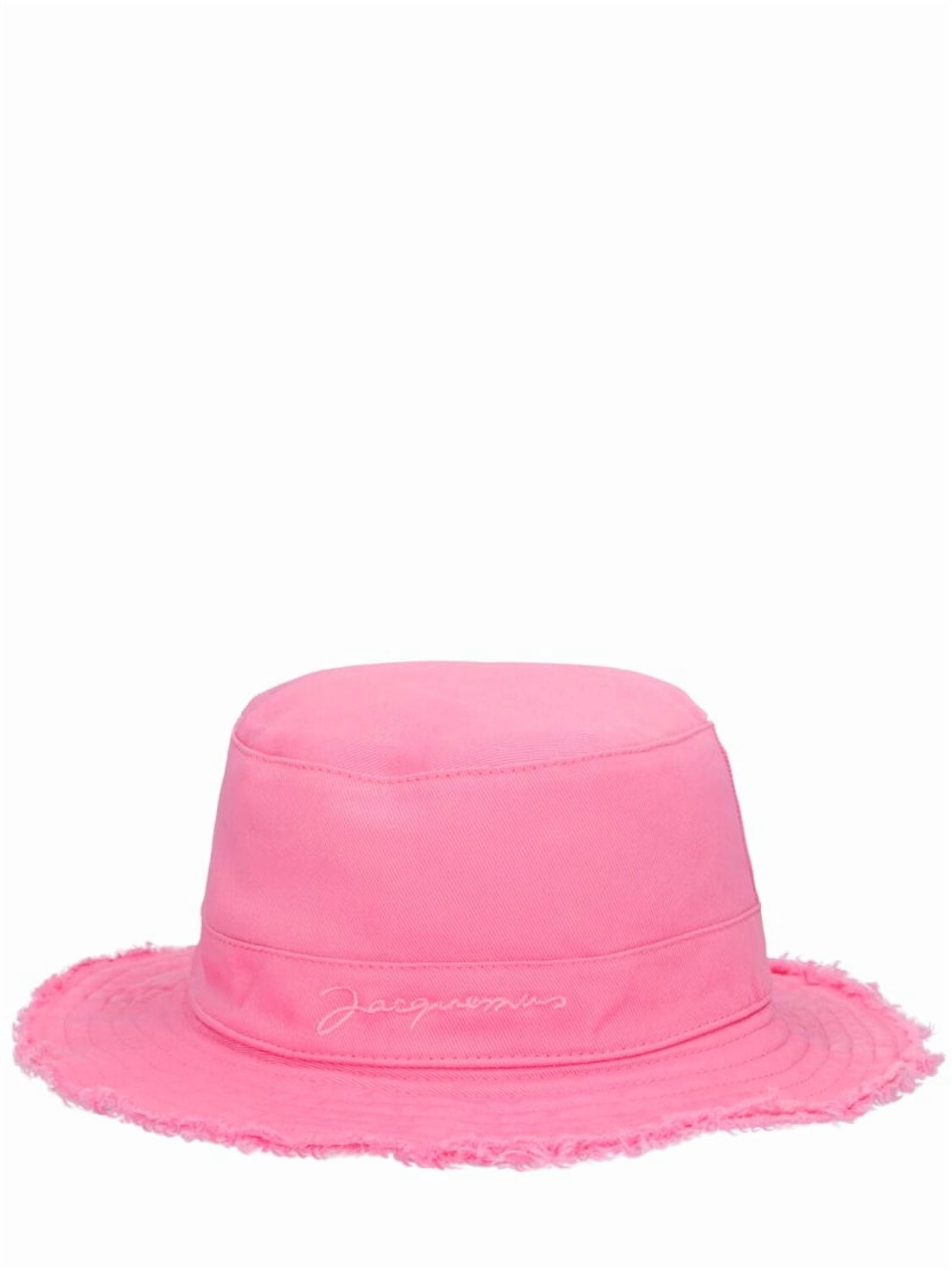 JACQUEMUS ピンク ハット Jacquemus L'enfant Frayed Hem Bucket Hat, Size 52 - Walmart.com
