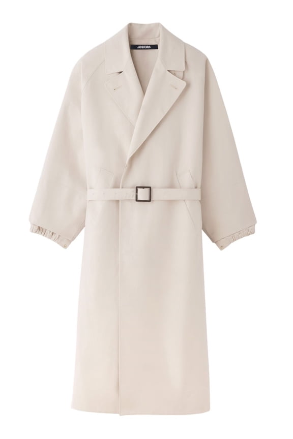 Long Oversized Trench Coat With Reversible Lapel And Adjustable Belt (Women's)