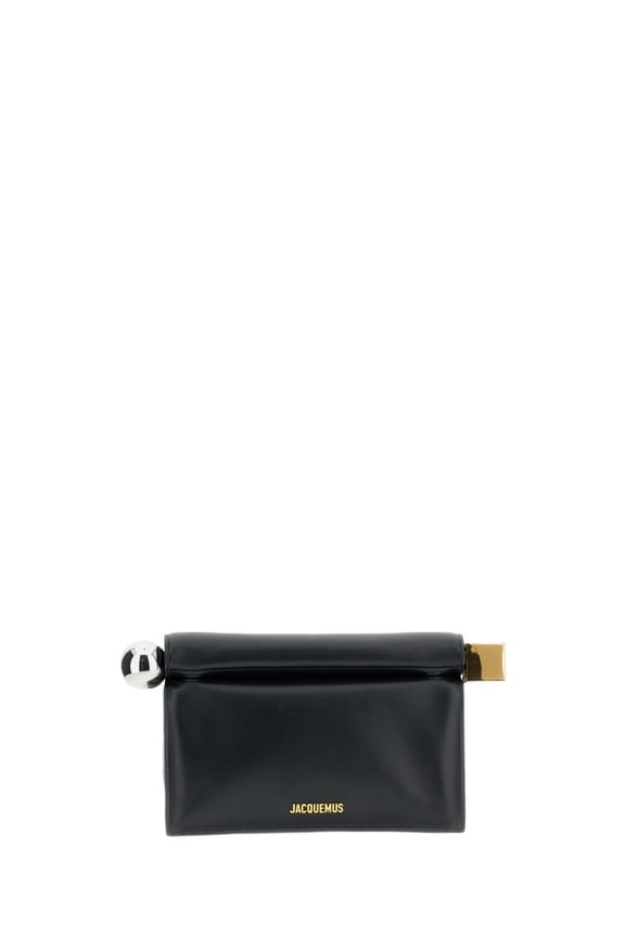 Women's The Round Square Clutch Black