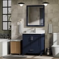 thumbnail image 1 of Jacques 30 in. W x 22 in. D Navy Blue Bath Vanity and White Quartz Top, 1 of 9