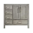thumbnail image 1 of Jacques 36" Distressed Grey Vanity Cabinet Only - Right Version, 1 of 1