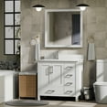 thumbnail image 1 of Jacques 36 in. W Left Offset White Bath Vanity, Cultured Marble Top, and 34 in. Mirror, 1 of 8