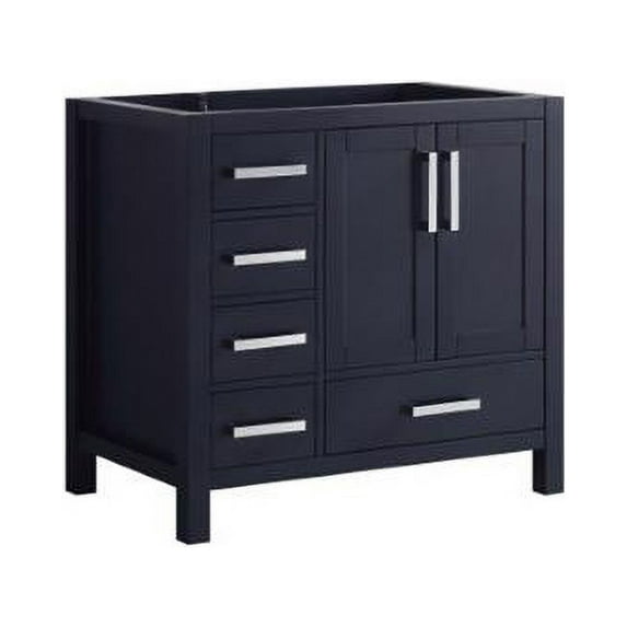 Jacques 36'' Navy Blue Vanity Cabinet Only - Right Version