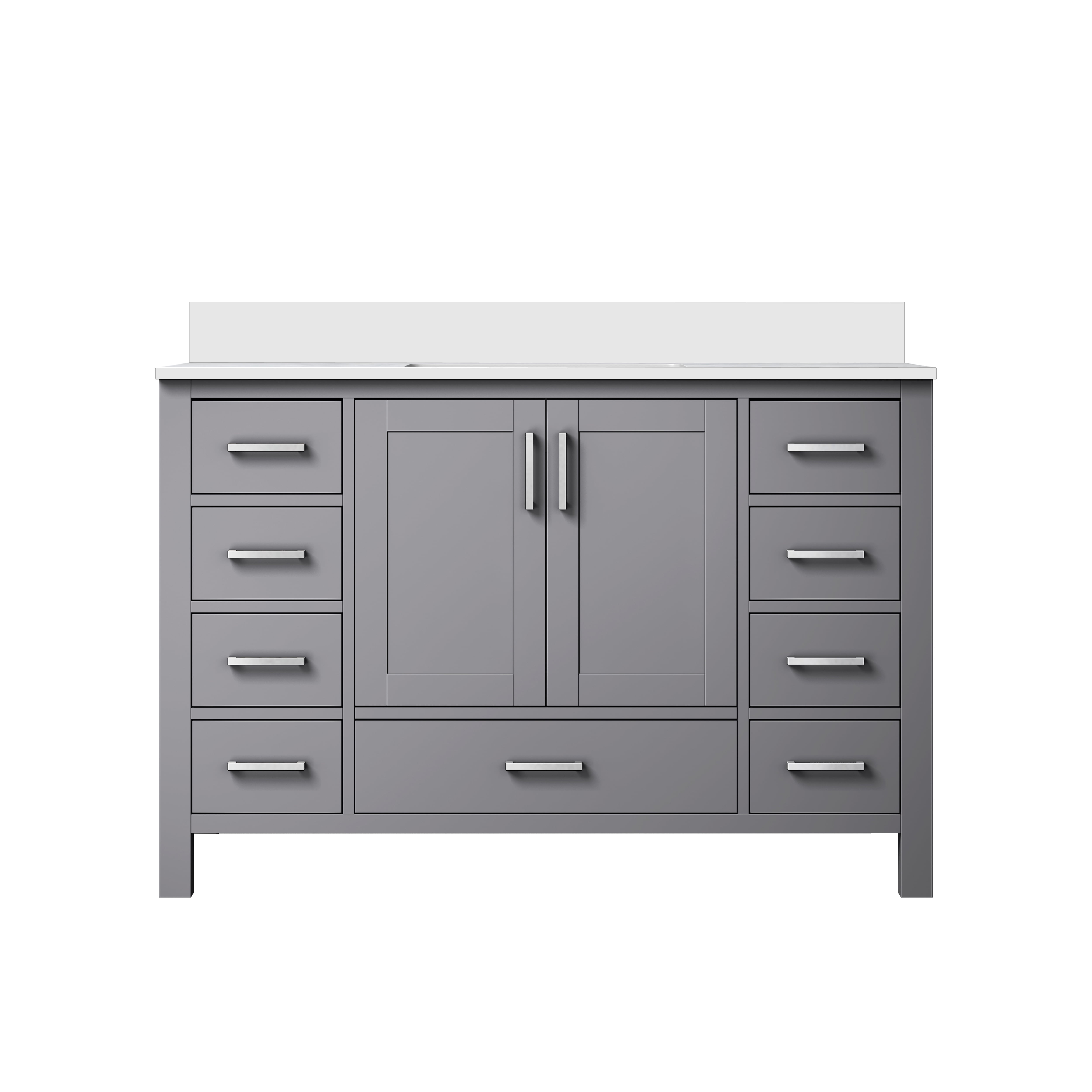 Jacques 48 in. W x 22 in. D Dark Grey Bath Vanity and Cultured Marble Top - Walmart.com