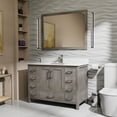 thumbnail image 1 of Jacques 48 in. W x 22 in. D Distressed Grey Bath Vanity and Cultured Marble Top, 1 of 8