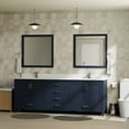 thumbnail image 1 of Jacques 80 in W Navy Blue Double Vanity, White Quartz Top, Faucet Set, & 30 in Mirrors, 1 of 9