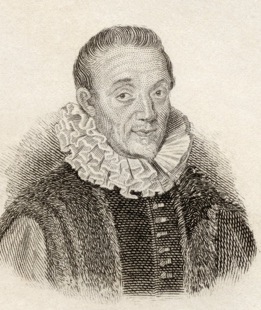 Jacques Auguste De Thou Aka Thuanus 1553 To 1617 French Historian From Crabbes Historical Dictionary Published 1825 Canvas Art - Ken Welsh Design Pics (13 x 16)