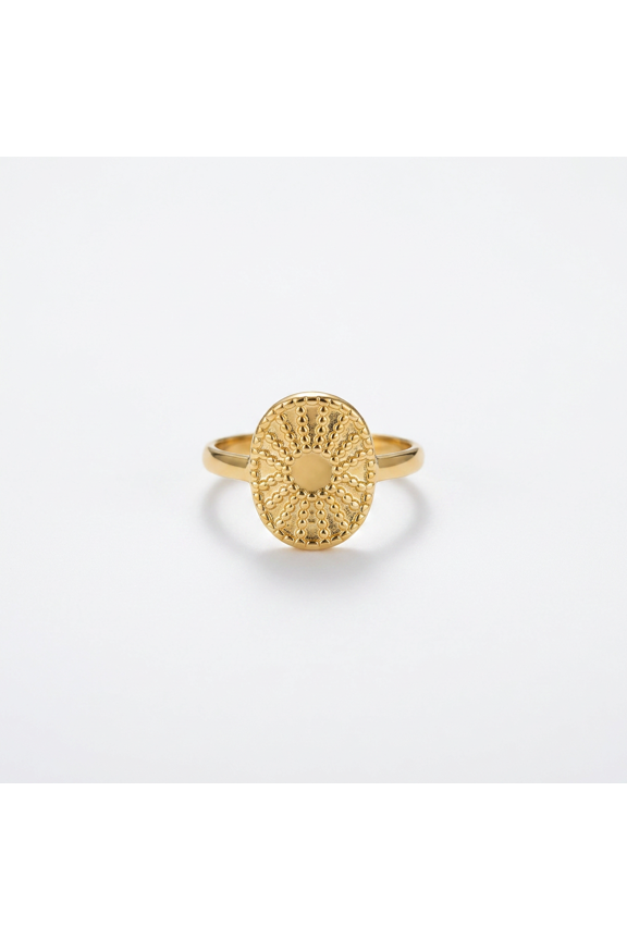 Sun Ring Gold Radiating Rays Open Adjustable Celestial Jewelry Gift for Women