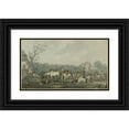 thumbnail image 1 of Jacques-François-Joseph Swebach 24x15 Black Ornate Framed Double Matted Museum Art Print Titled: The Horse Fair (1787), 1 of 5
