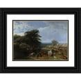 thumbnail image 1 of Jacques-Laurent Agasse 24x18 Black Ornate Framed Double Matted Museum Art Print Titled: Lord Rivers's Stud Farm, Stratfield Saye (1807), 1 of 5