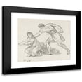 thumbnail image 1 of Jacques Louis David 17x15 Black Modern Framed Museum Art Print Titled - Warrior Seizing a Kneeling Figure (1775-80), 1 of 5