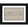 thumbnail image 1 of Jacques Louis David 18x13 Black Ornate Wood Framed Double Matted Museum Art Print Titled - Hermaphrodite (ca. 1780), 1 of 5