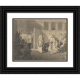thumbnail image 1 of Jacques Louis David 24x20 Black Ornate Framed Double Matted Museum Art Print Titled: The Lictors Bringing Brutus the Bodies of His Sons (1787), 1 of 5