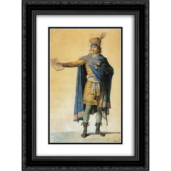 Jacques Louis David 2x Matted 20x24 Black Ornate Framed Art Print 'The Representatives of the People on Duty'