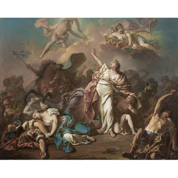 Jacques-Louis-David - Diane et Apollon -1772 - CANVAS OR PRINT WALL ART