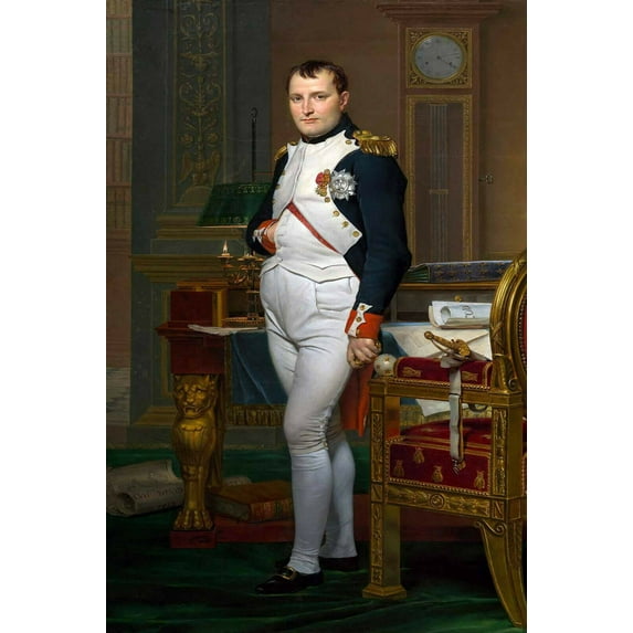 Jacques Louis David - Napoleon In His Study - CANVAS OR PRINT WALL ART
