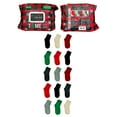 thumbnail image 1 of Jacques Moret Kid's Unisex Holiday Bundle Brick Mid-Crew Socks, 15-Pack, Sizes S/M & M/L, 1 of 5