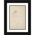 thumbnail image 1 of Jacques-Raymond Brascassat 11x14 Black Ornate Wood Framed Double Matted Museum Art Print Titled: Women's Study (1828), 1 of 5