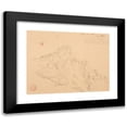 thumbnail image 1 of Jacques-Raymond Brascassat 14x12 Black Modern Framed Museum Art Print Titled - Capri Castle, 1 of 5