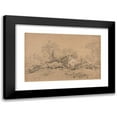 thumbnail image 1 of Jacques-Raymond Brascassat 18x13 Black Modern Framed Museum Art Print Titled - Founded Tree (1846), 1 of 5